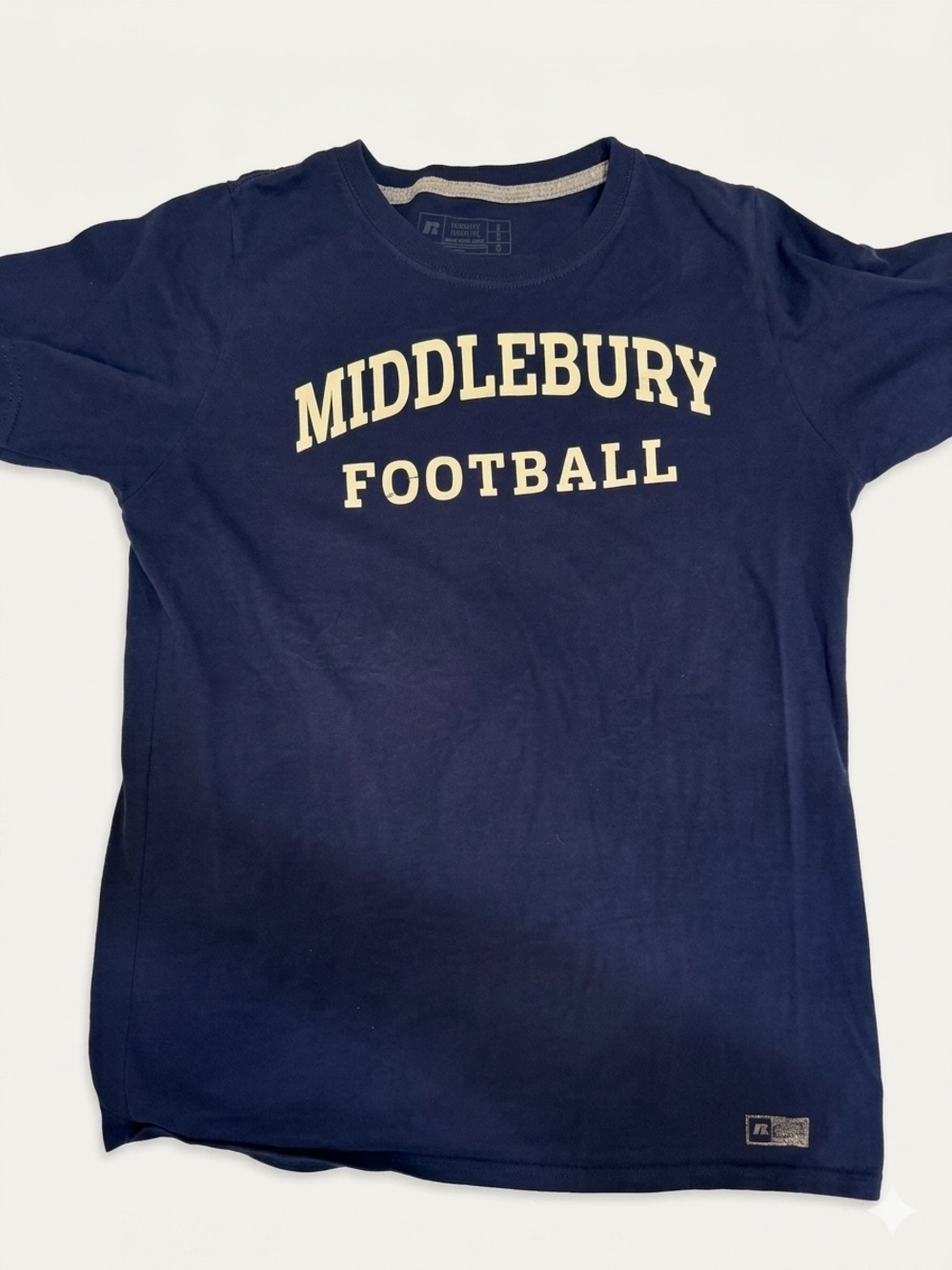 KIDS Russell Athletic Navy Blue 'Middlebury Football' Kids Tee